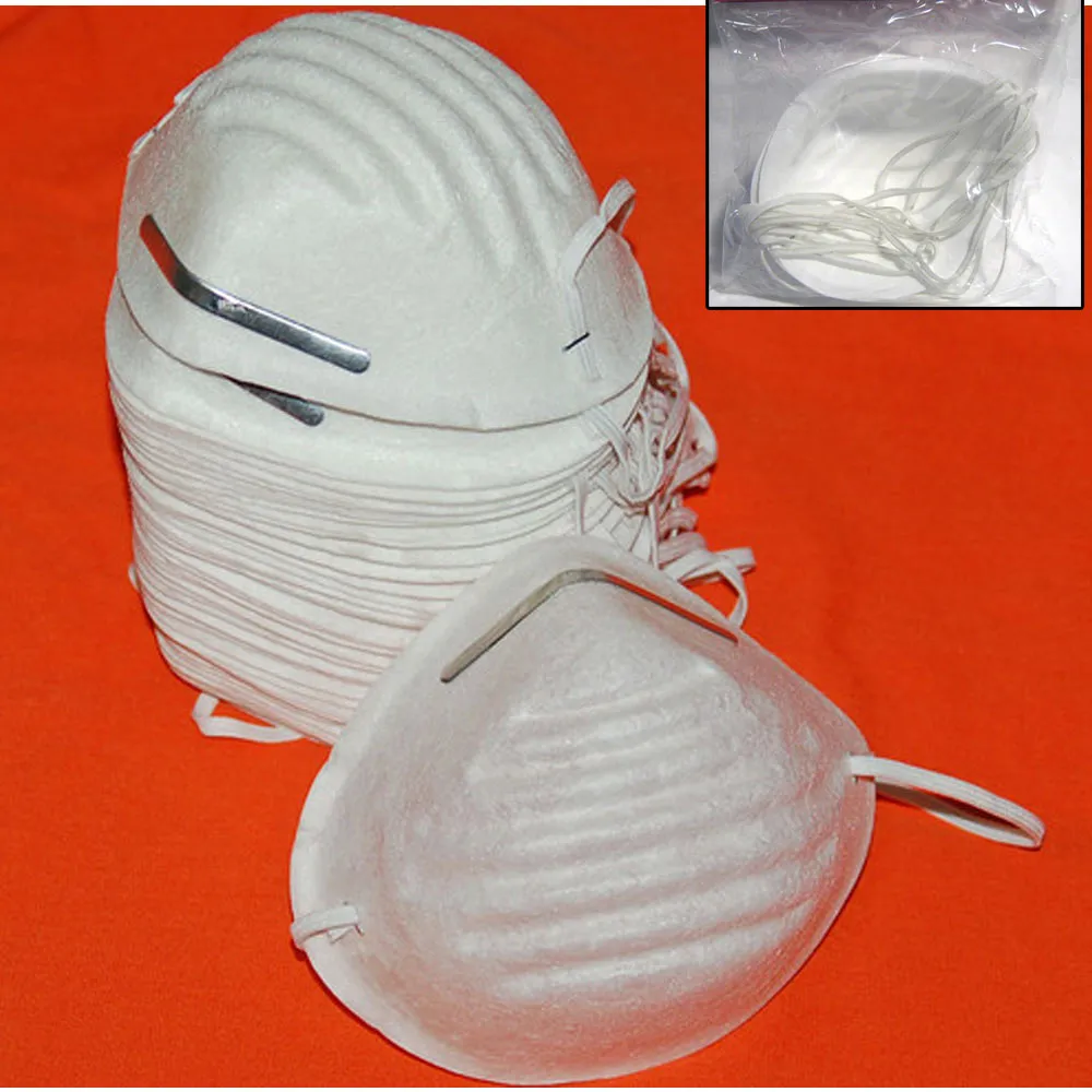 100 Respirator Face Mask Air Filter Paint Dust Mouth Disposable Breathing Safety