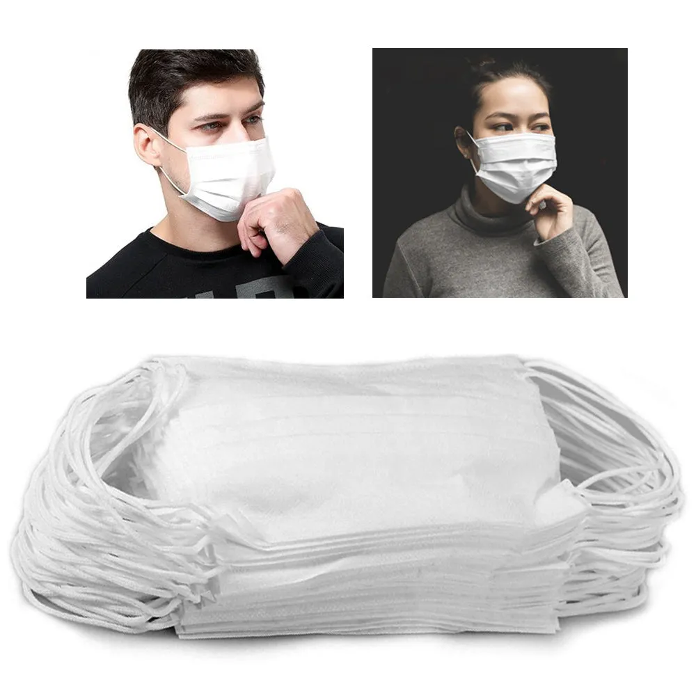 20 Disposable Face Mask Earloop Anti-Dust Mouth Cover Filter Medical Dental Nail