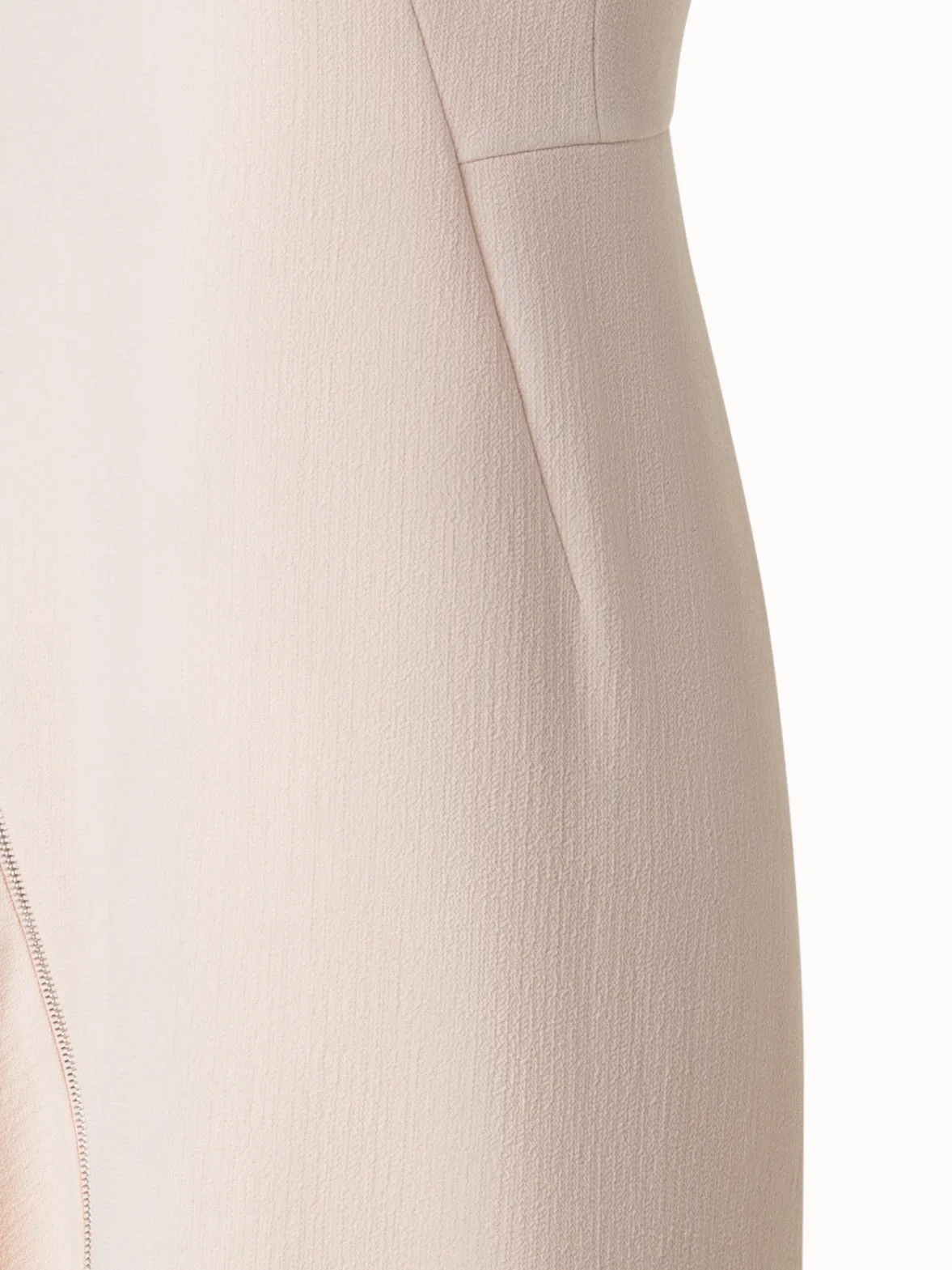 Asymmetrical Flared Dress in Wool Double-Face