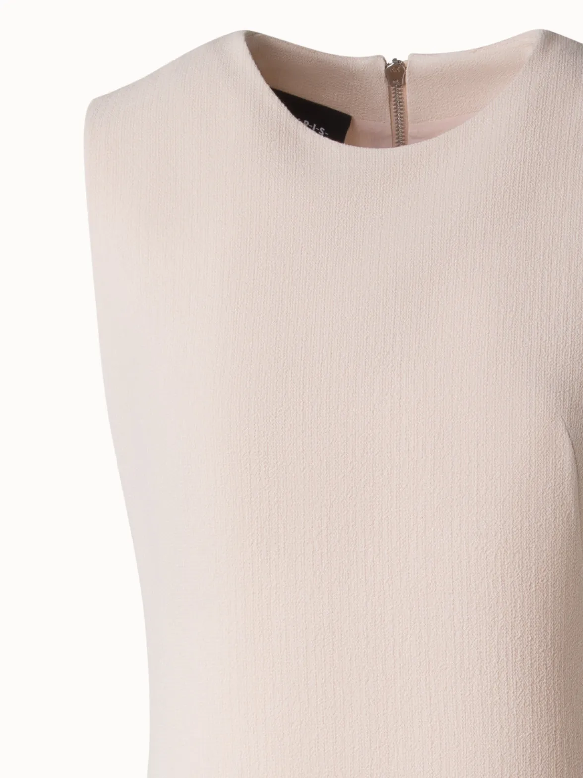 Asymmetrical Flared Dress in Wool Double-Face