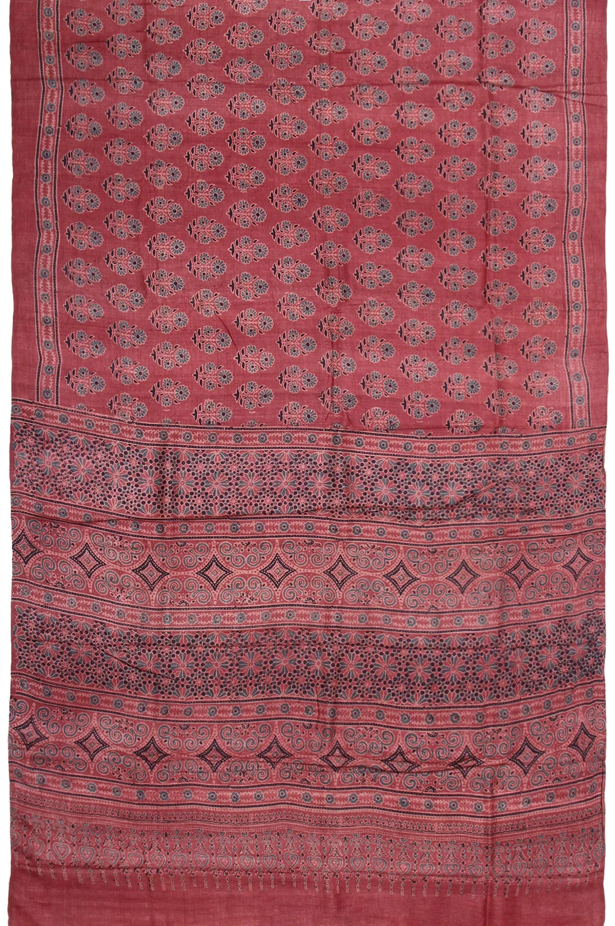 Brown Tussar Saree with Dot Butta