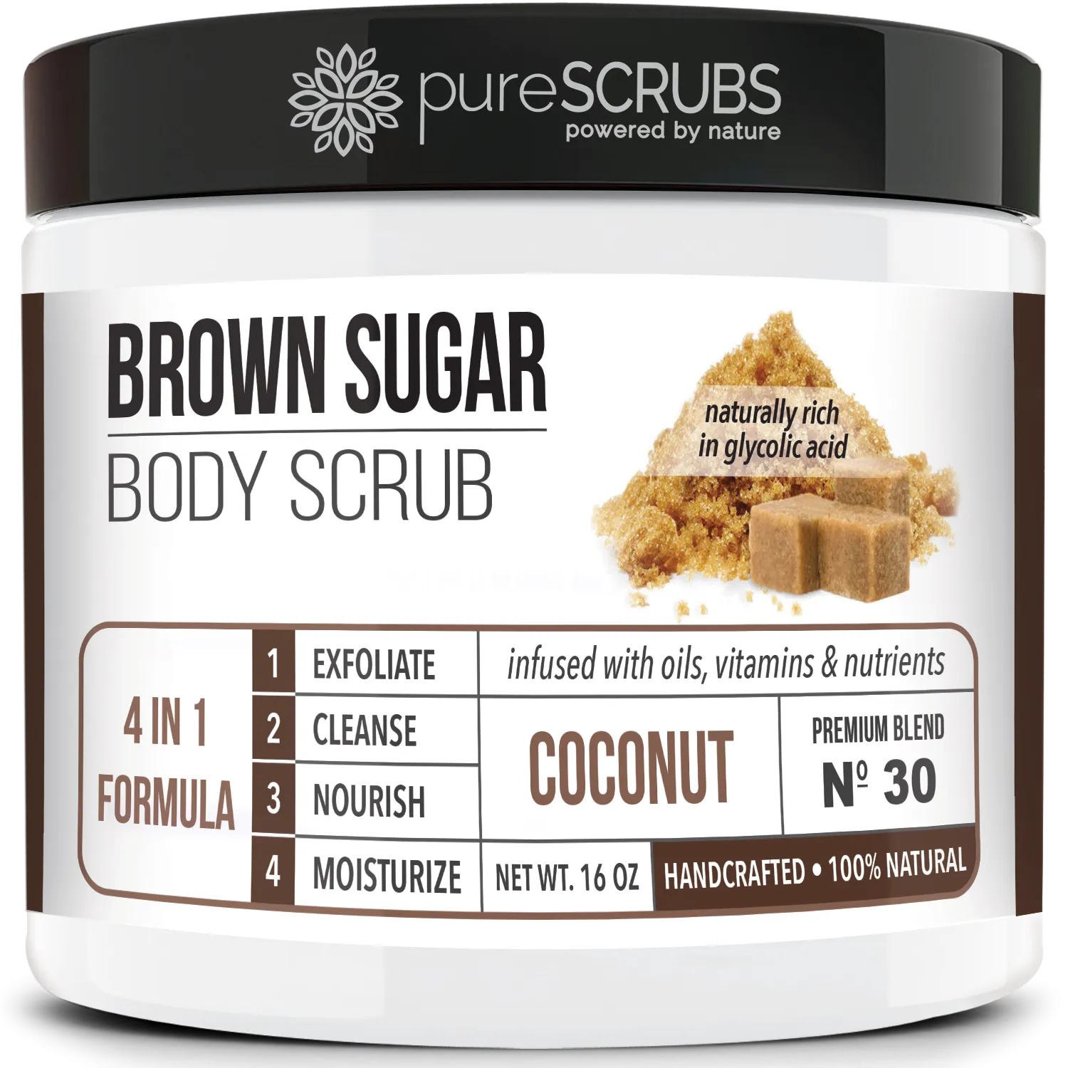 Coconut Body Scrub / Brown Sugar / Premium Blend #30