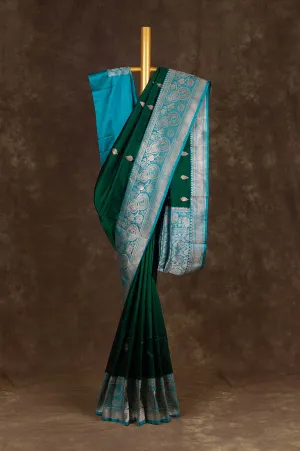 Green Banaras Katan Silk Saree