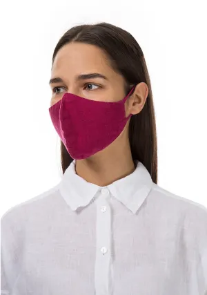 GRIZAS FACE MASK non medical - 144 LINEN AND COTTON FUSHIA