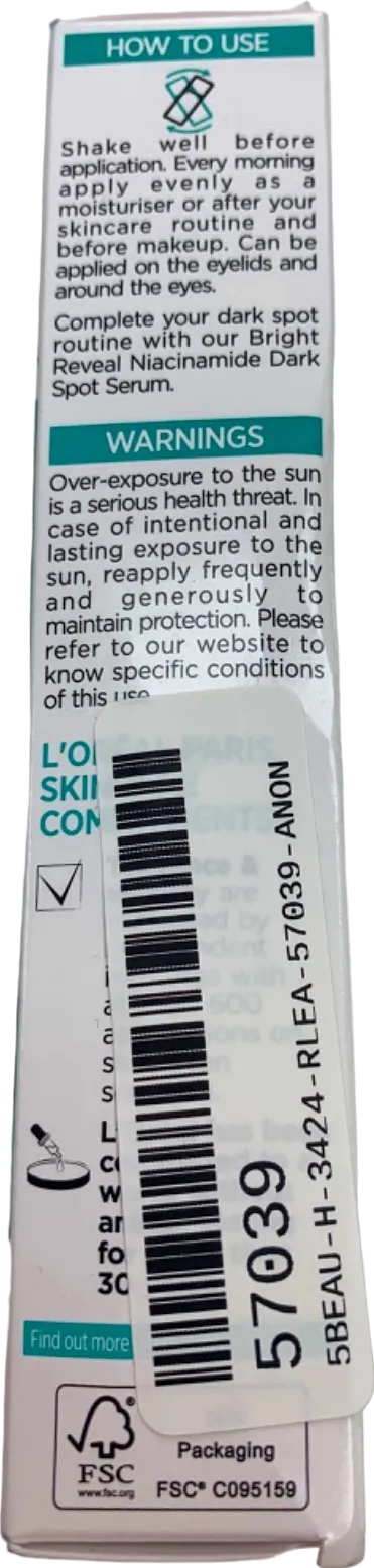 L'Oral Paris Bright Reveal Dark Spot UV Fluid SPF 50  50ml