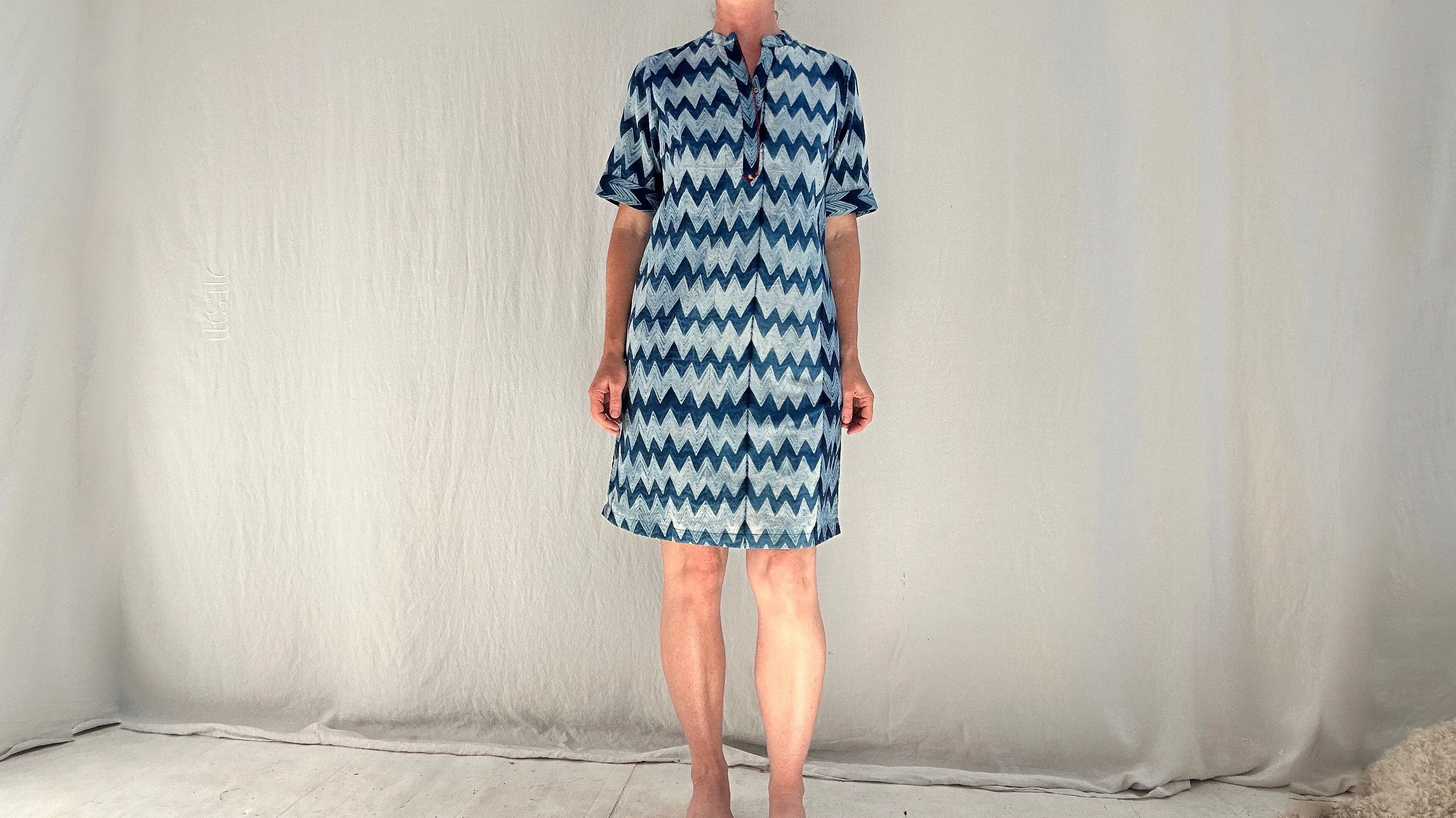 Shibori Tie Dye Dress. Indigo. Fabindia. New With Tags.
