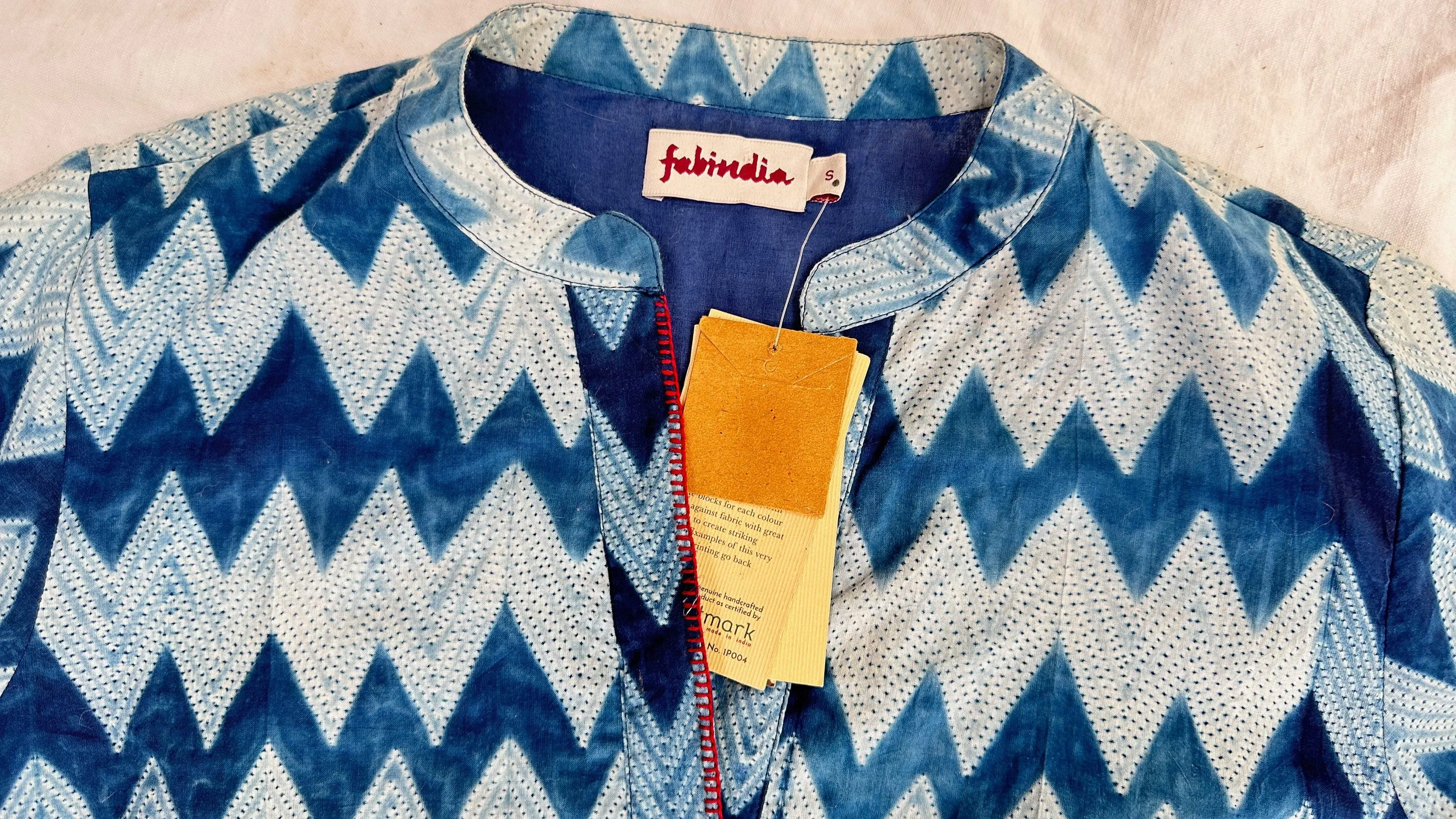 Shibori Tie Dye Dress. Indigo. Fabindia. New With Tags.