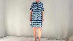 Shibori Tie Dye Dress. Indigo. Fabindia. New With Tags.