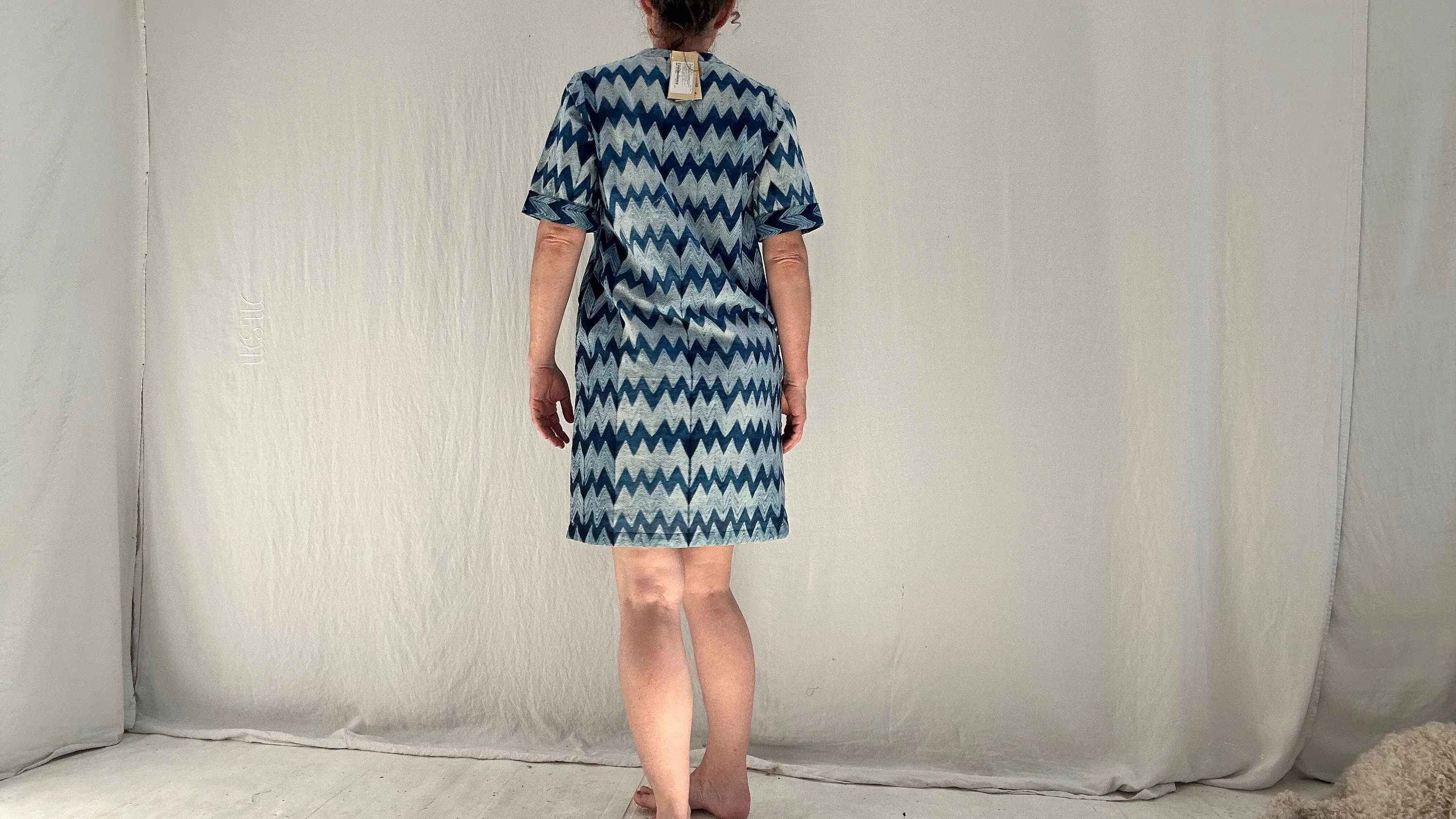 Shibori Tie Dye Dress. Indigo. Fabindia. New With Tags.