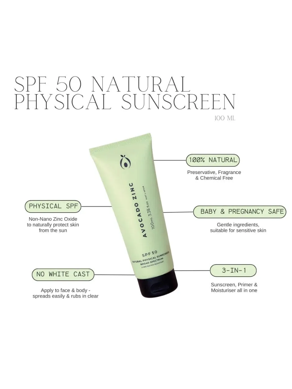 SPF 50 Natural Physical Sunscreen