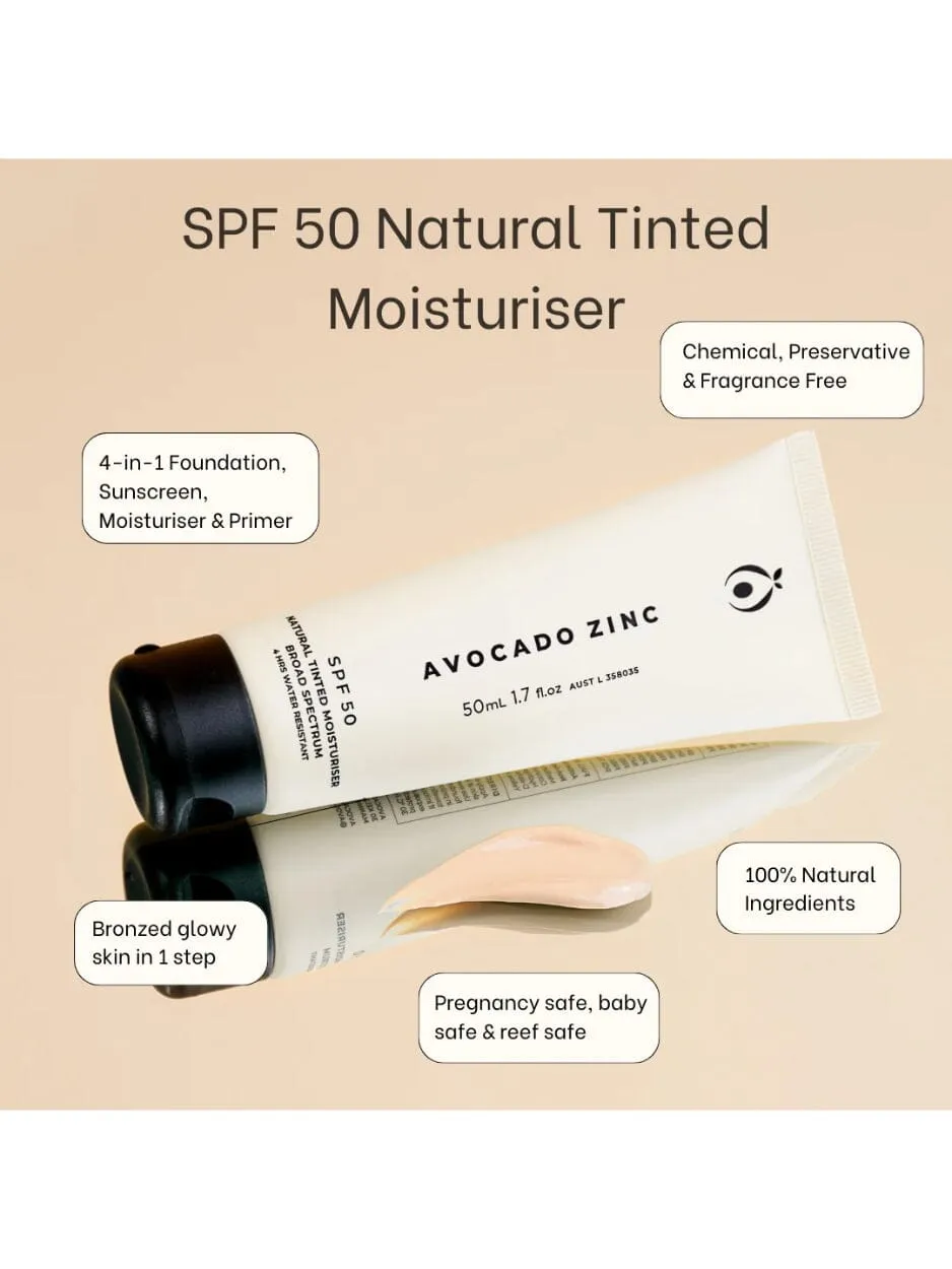 SPF 50 Natural Tinted Moisturiser - Light Medium