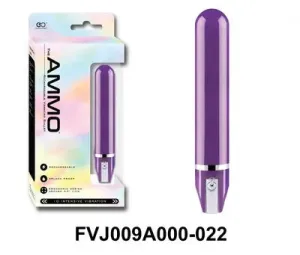 The Ammo 5" Glossy Rechargeable Vibrator Purple