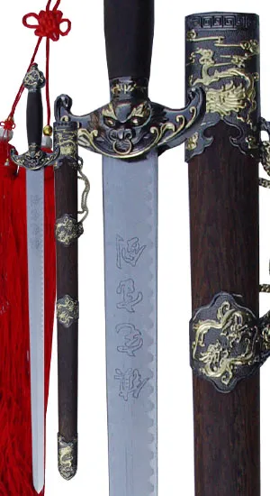 Two Tone Dragon Face Straight Sword