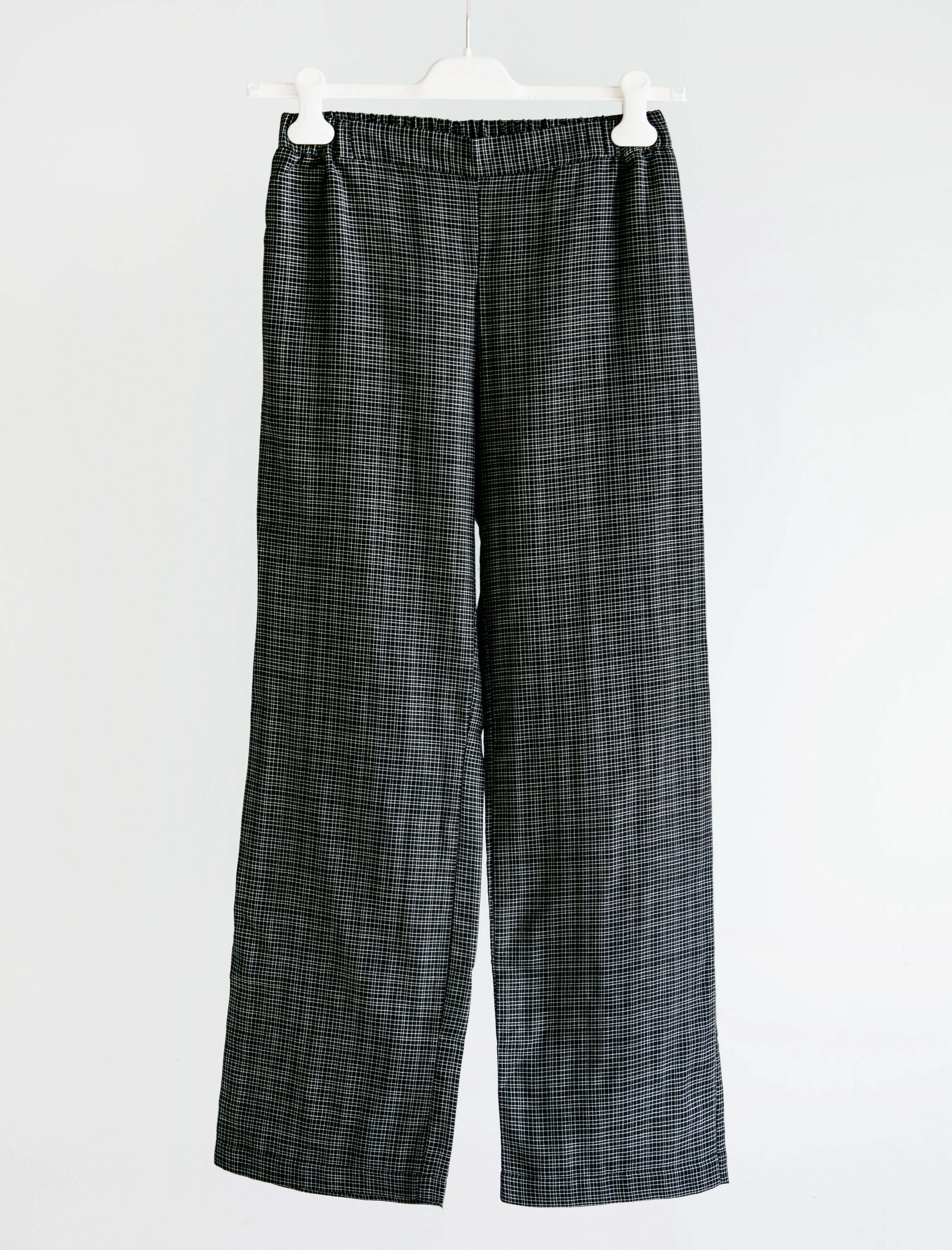 Women's Pyjama Set Black Grid Plaid